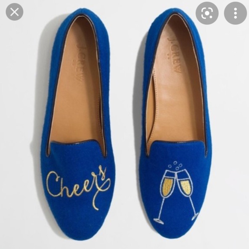 J. CREW ADDIE CHAMPAGNE CHEERS LOAFERS FLATS 7.5